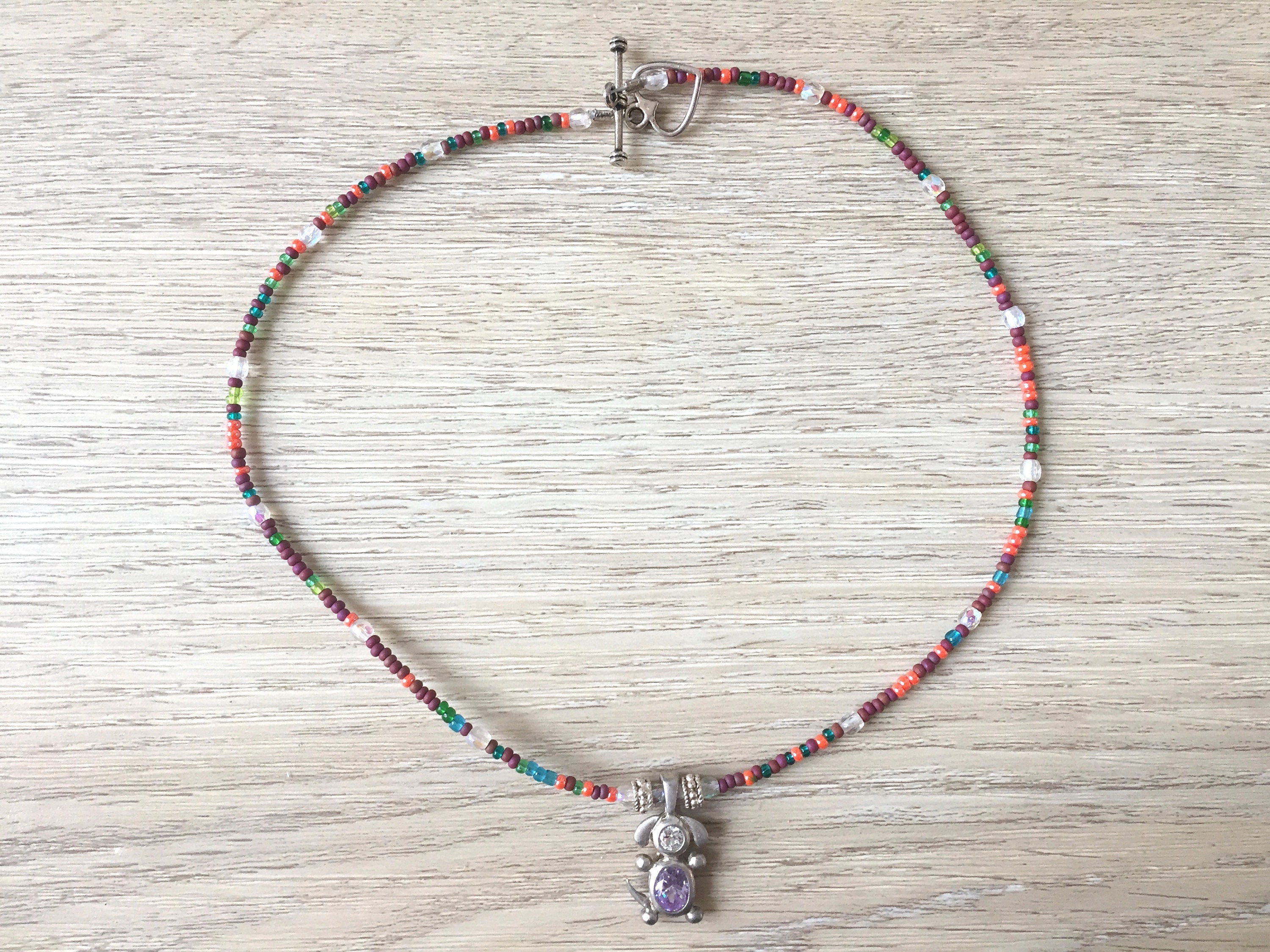 HundLiebhaberHalskette bunte Perlen Halskette Sterling Etsy