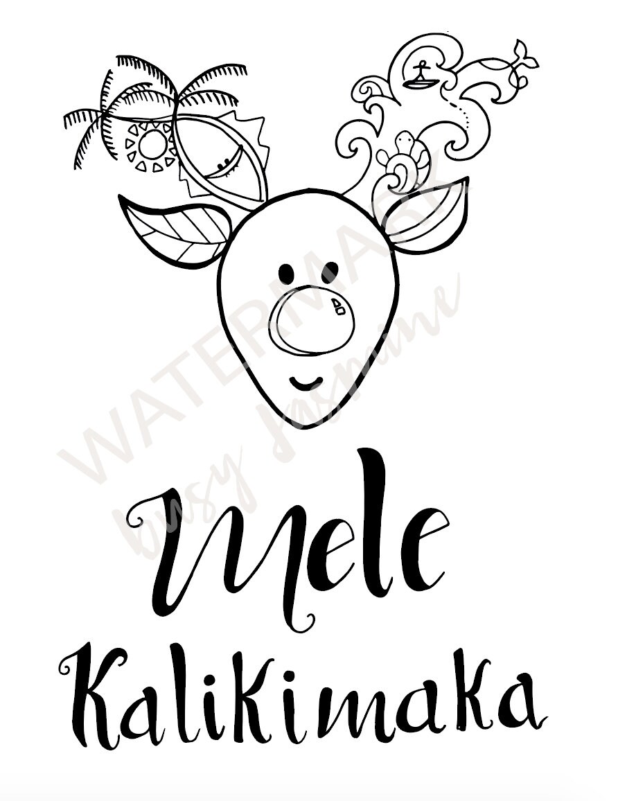 Mele Kalikimaka Coloring Pages