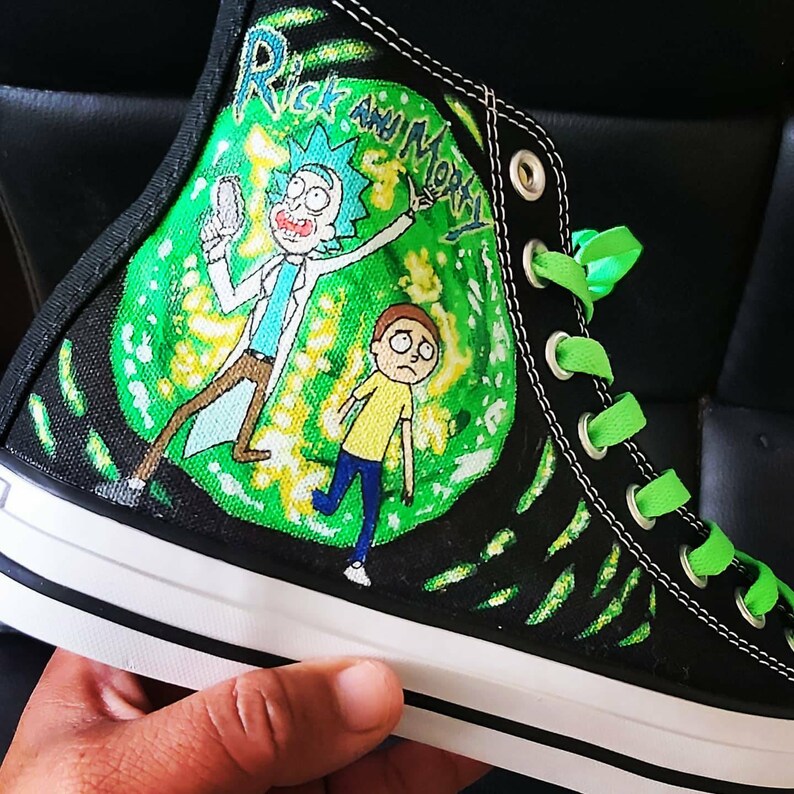 rick and morty converse shoes