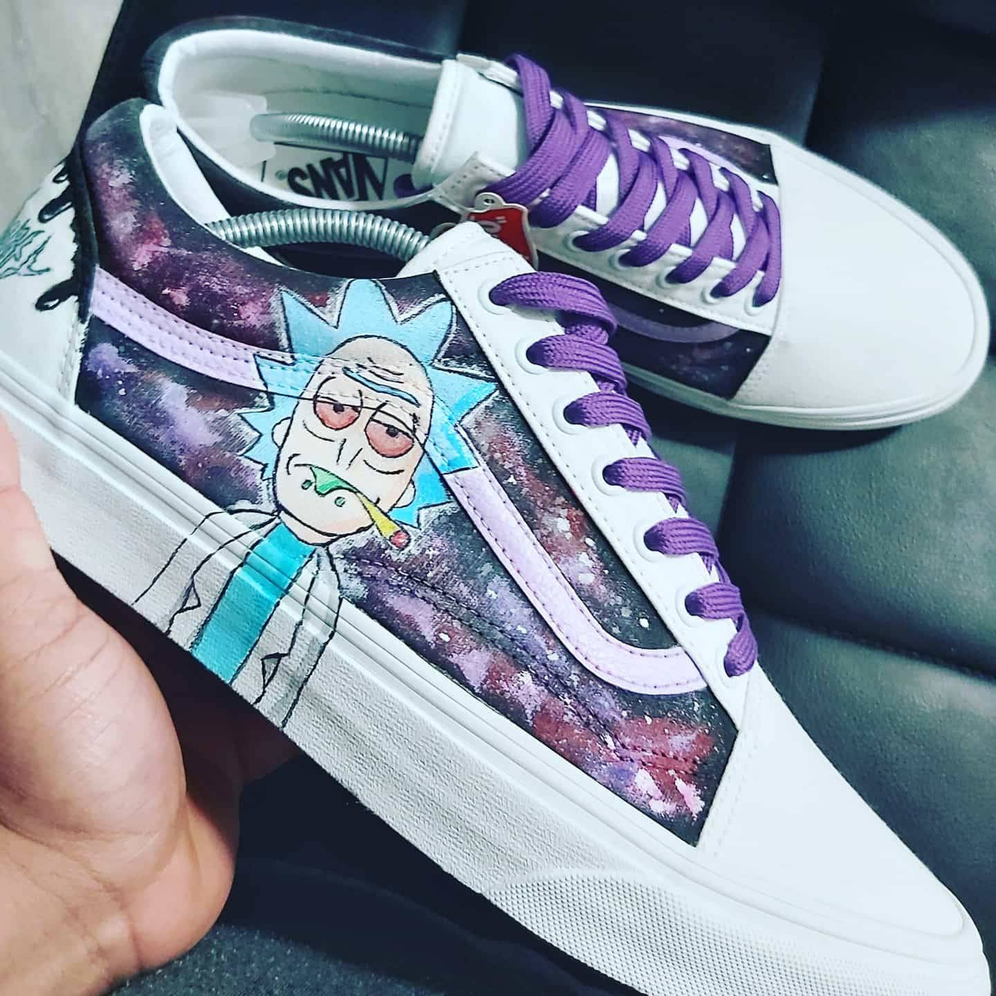 Rick and Morty Galaxy Van's custom sneakers custom Etsy