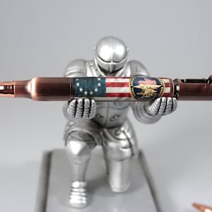 US Navy SEAL 30 Cal. Bolt Action Pen - SEAL Emblem- Grunge Flag - Slogan - Licensed