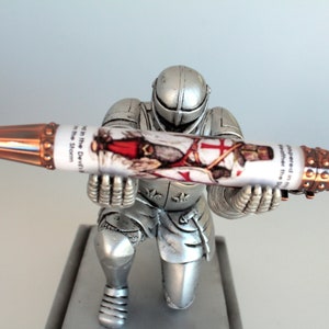 Templar Knight vs the Devil Knights Armor Twist Ballpoint Pen - Encouragement Gift