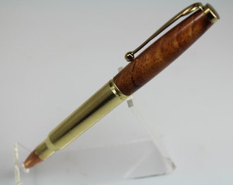 Bullet Pen 30 Cal. Brass Cartridge Copper Tip and Koa Barrel