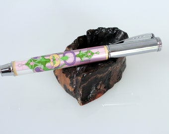 Handmade Stained Glass Petals Ballpoint Pen Great Christmas Gift