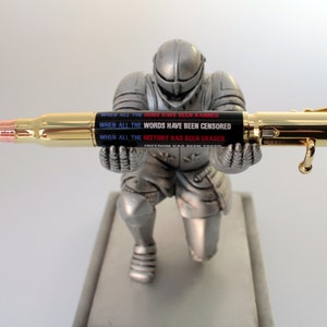 Handmade 2nd Amendment When All is Taken Barrel Bolt Action 30 Caliber Ballpoint Pen