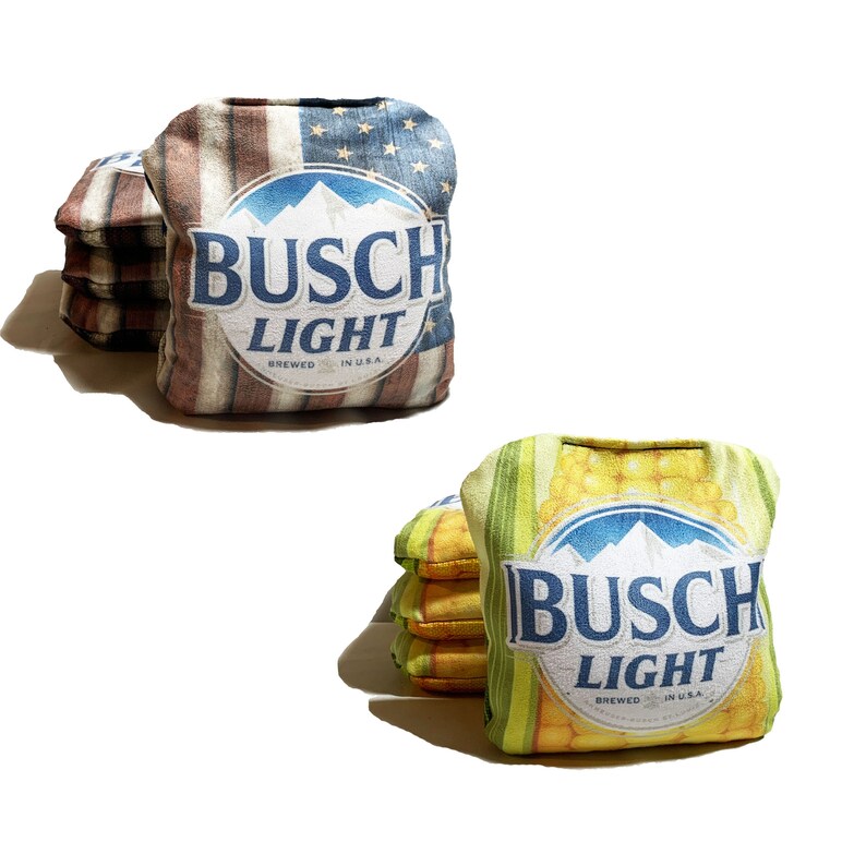 Busch Light Pro Style Cornhole Bags with free shipping buy a set get a set 58% off choose both designs 