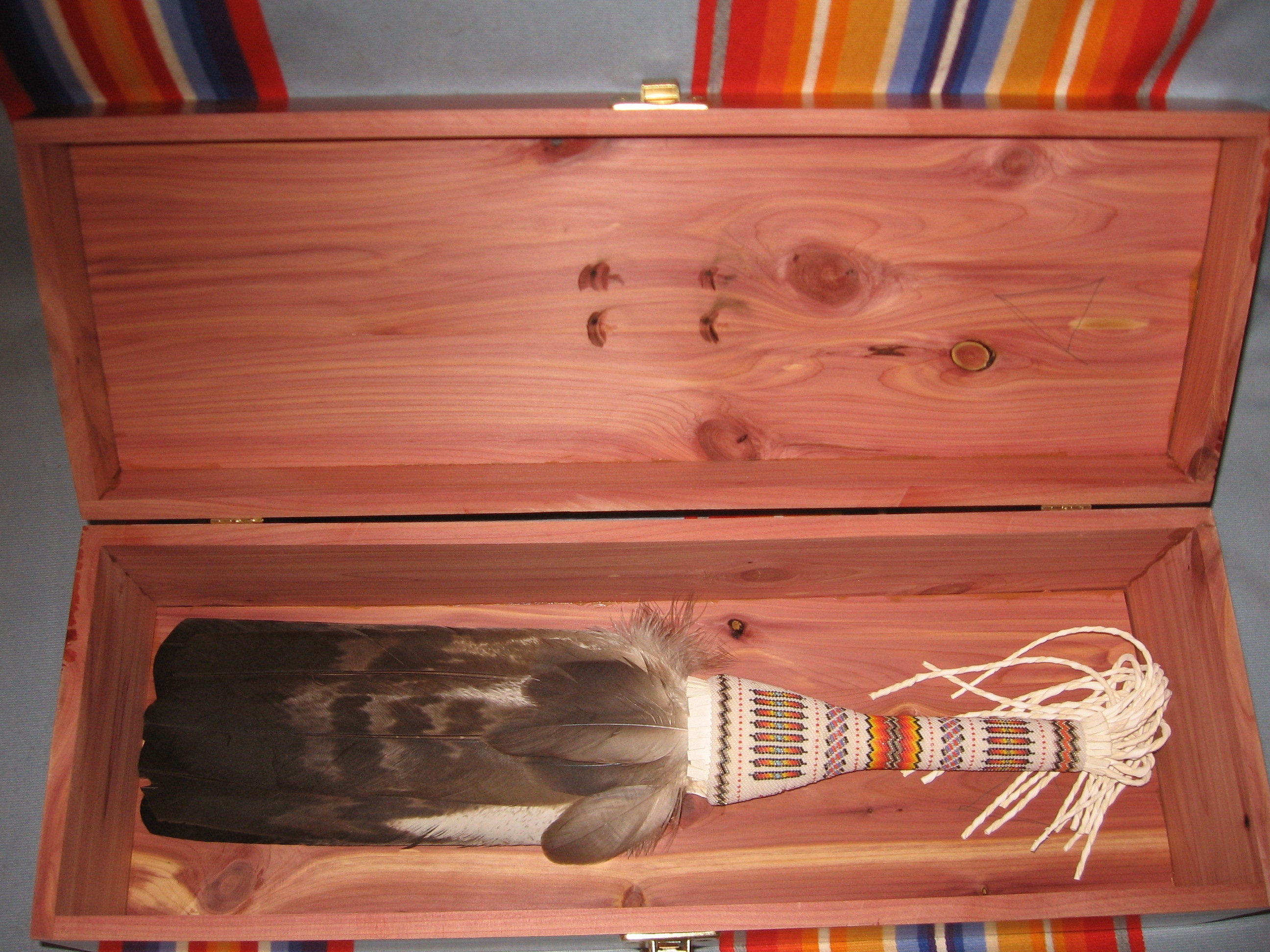 Native American Cedar Church/Feather Box Osage Made Etsy