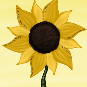 Sunshine; Sunflower digital print