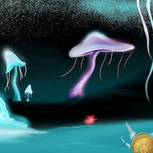 Blackreach; Skyrim inspired digital painting