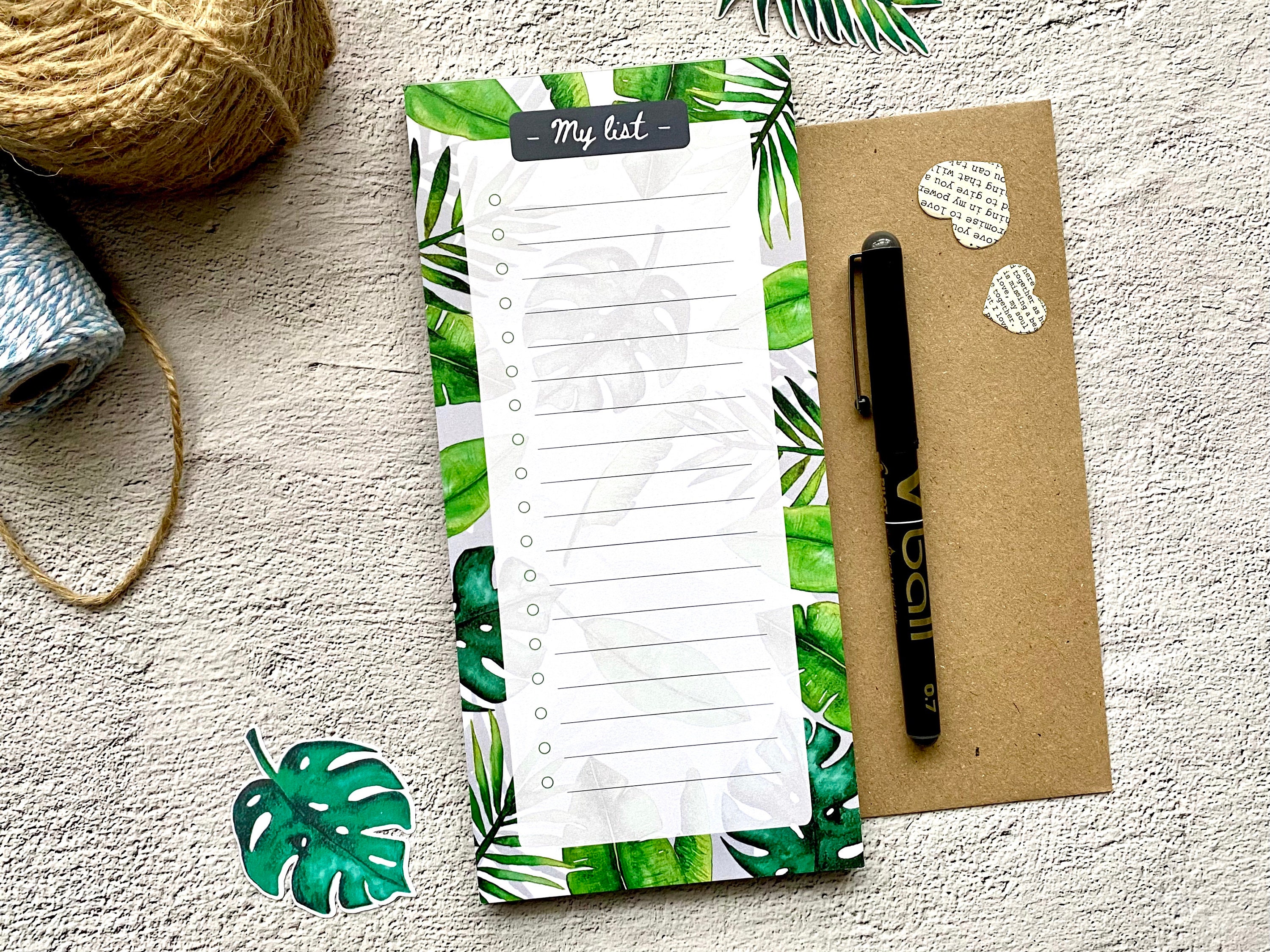 Set of Leafy Notepads - A4 Weekly Desk Pad - Weekly Planner Memo ...