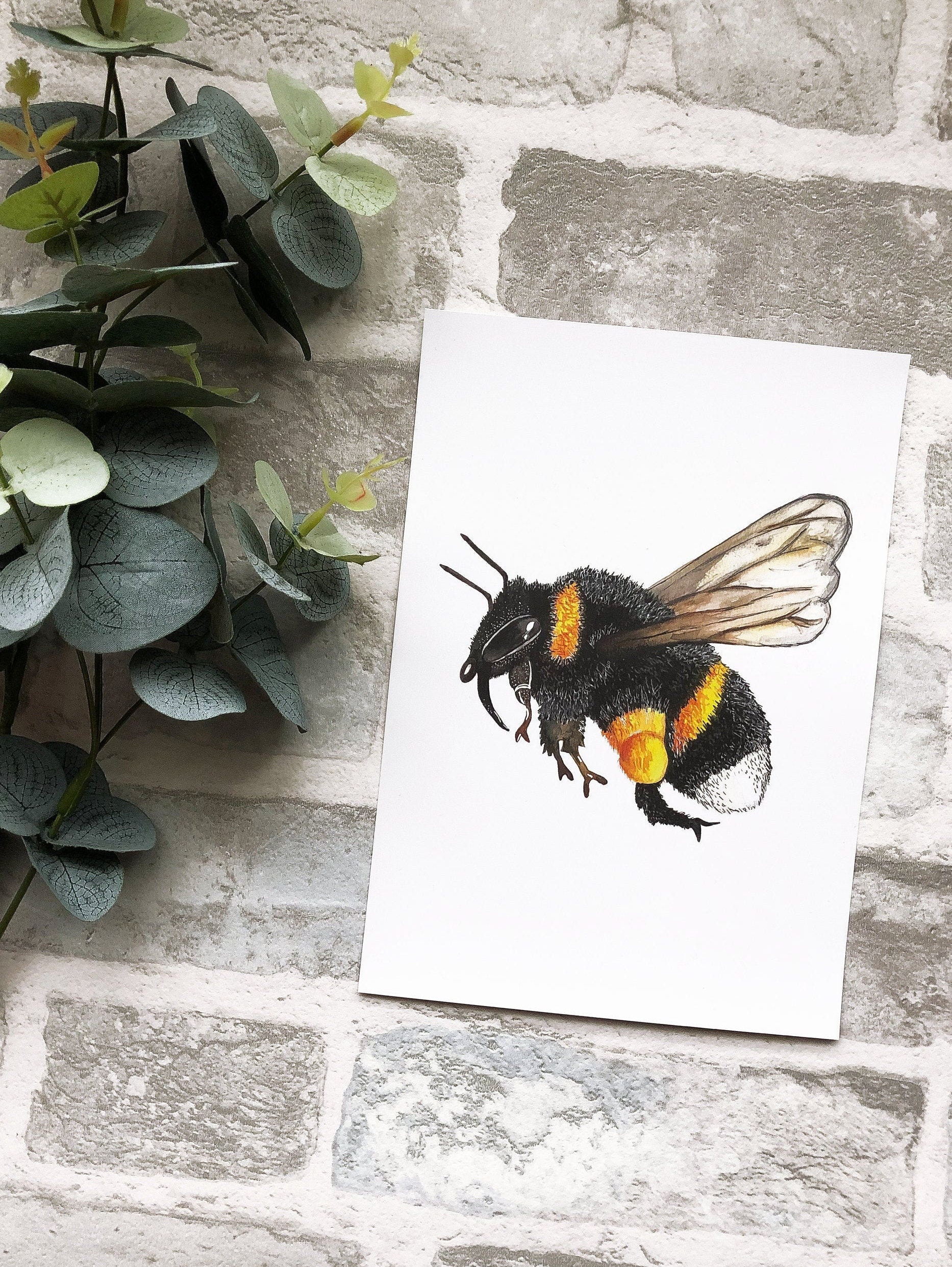 Set of 3 Bee Prints Bee Art Bumblebee Print Bee Wall Art Etsy