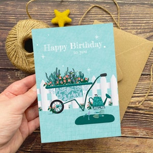 Birthday Card for Garden Lovers Gardening Greeting Card Birthday Card for Her Floral Birthday Card Card for Mum Card for Friend image 5