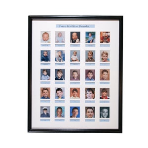 Personalisierter Fotorahmen für Babys und Kinder bis 18 Jahre Hält 25 Fotos im Brieftaschenformat mit Namen und Geburtsdatum