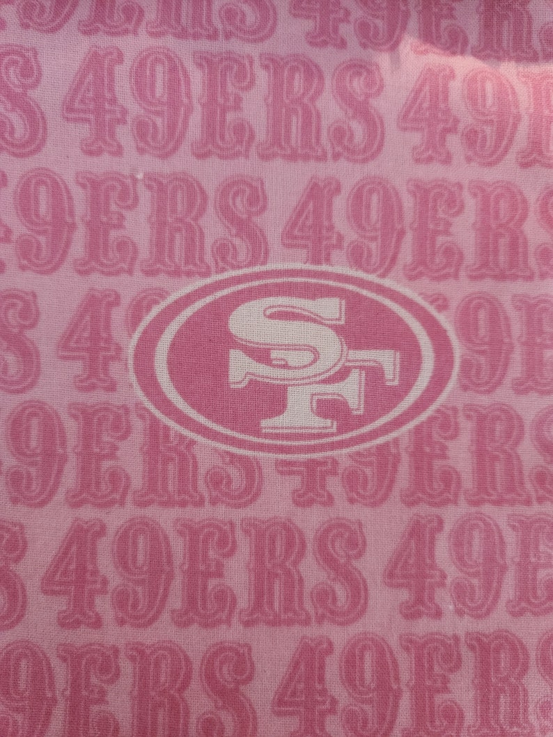 49ers, PINK, Football Team Personalized Embroidered, Quilted Lined and ...