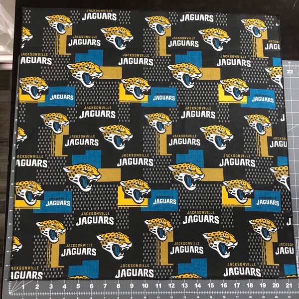 Jacksonville Jaguars NFL Football Team 100 Percent Cotton Finished Edge Full Size Bandana