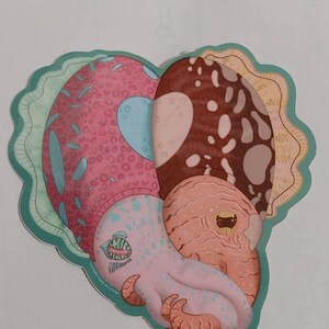 Cuddling Cuddlefish Sticker