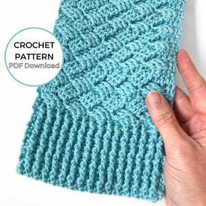 Be Weave Me Scarf Crochet Pattern, Basketweave Stitch Scarf, Unisex Adult Scarf, PDF Instant Download, Photo Tutorial, US and UK Terms