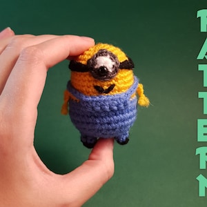 Minion Keychain Crochet Pattern - Small Toy - Accessory