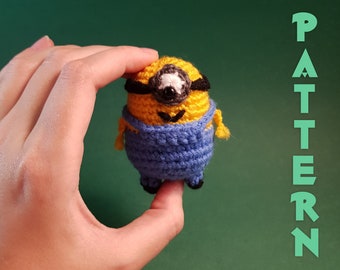 Minion Keychain Crochet Pattern - Small Toy - Accessory