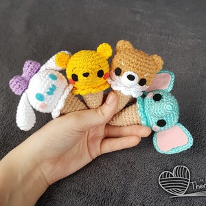 12 Animal Ice Cream Cones Amigurumi crochet pattern image 5