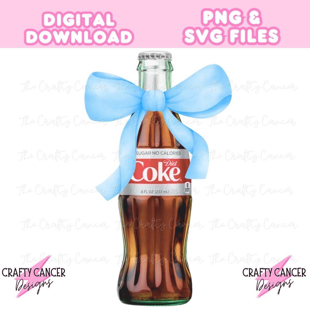 Vintage Diet Coke Blue Bow, PNG File, SVG File - Etsy