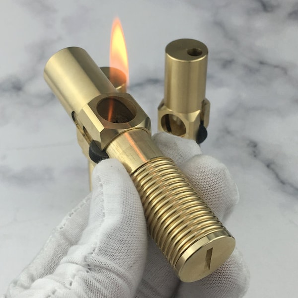 Vintage type flint petrol Replica Pipe Lighter