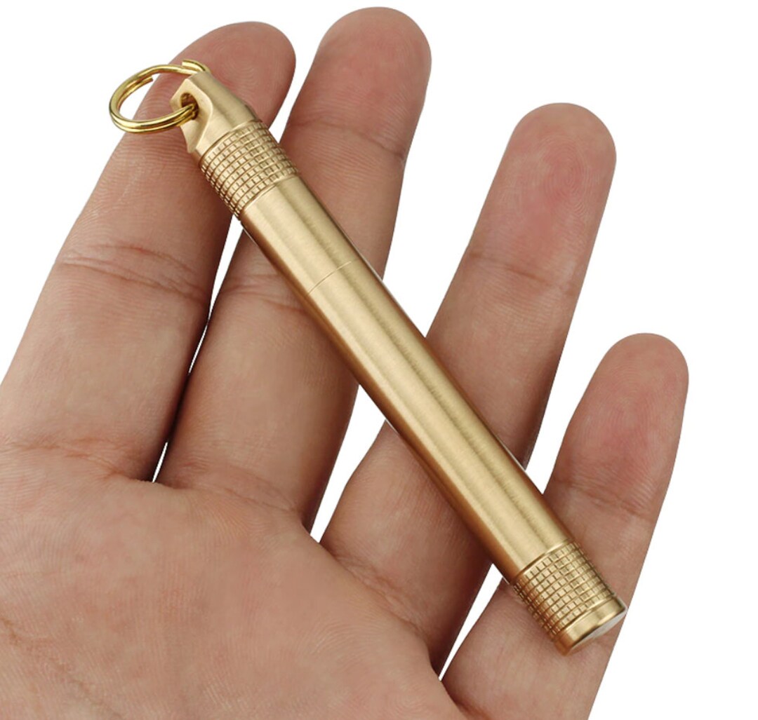 Waterproof Doob Tube Pill Box Brass Etsy