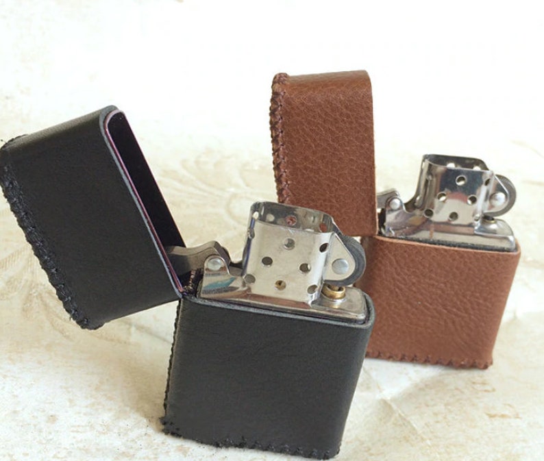 Leather Zippo Cover Case Pouch Holder Sleeve Etsy UK