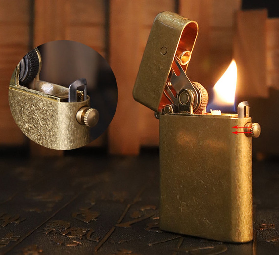 Automatic Ejection Vintage Brass Lighter Antique Kerosene Etsy