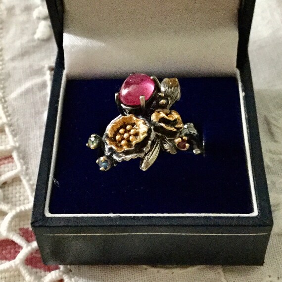 CABOCHON GENUINE RUBY Multicolors Sapphire Sterli… - image 8