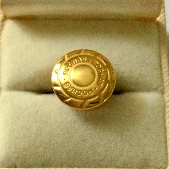 ROCHAS Parfum Haute Couture AUTHENTIC Pins Brooch- Vintage Logo 
