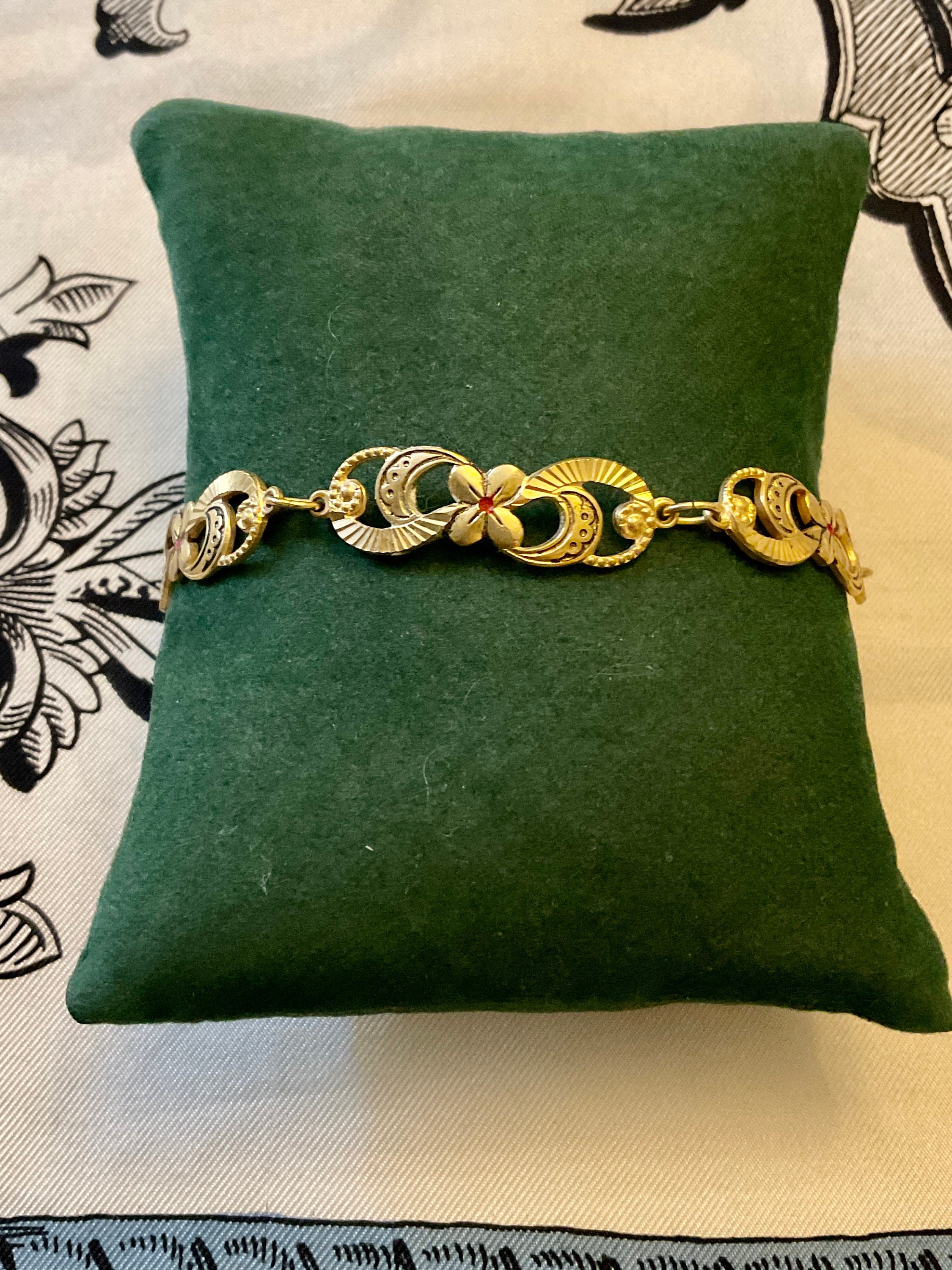 Bracelet En Or De Tolède Vintage - Style Ancien, En Bon état, Pièce Unique