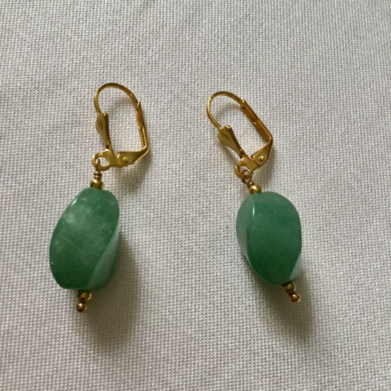 JADE BRIOLETTE Gold Plated French Vintage Earring… - image 6