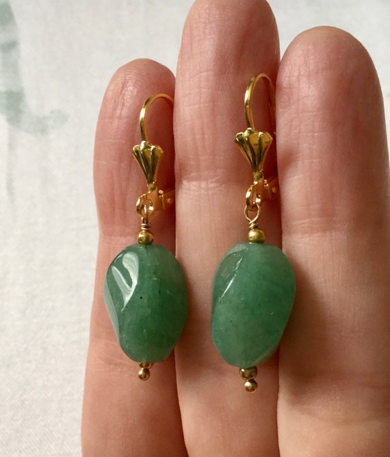 JADE BRIOLETTE Gold Plated French Vintage Earring… - image 5