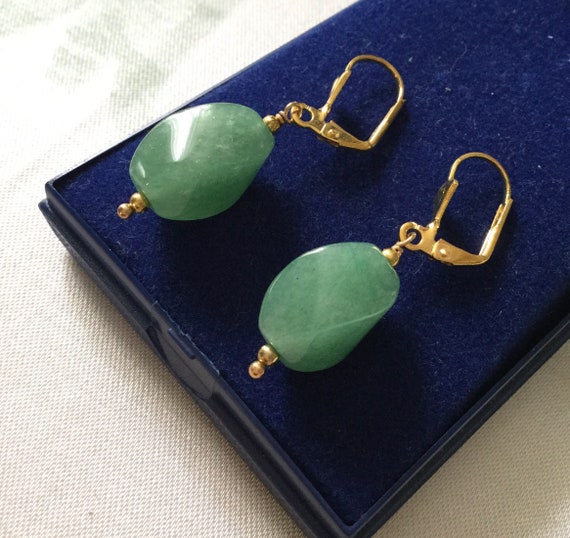 JADE BRIOLETTE Gold Plated French Vintage Earring… - image 4