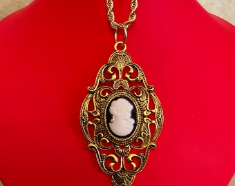 Collier Art Déco En Bakélite Flammé Beige - Pièce Vintage Ancienne, Occasion
