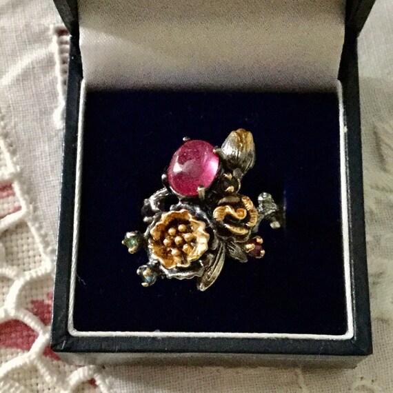 CABOCHON GENUINE RUBY Multicolors Sapphire Sterli… - image 5