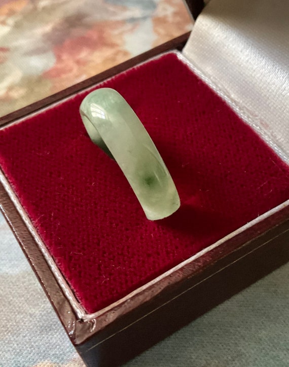 VINTAGE JADE RING- Splendid Green Jade- Elegant d… - image 4