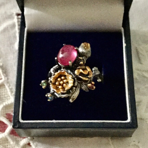 CABOCHON GENUINE RUBY Multicolors Sapphire Sterli… - image 9