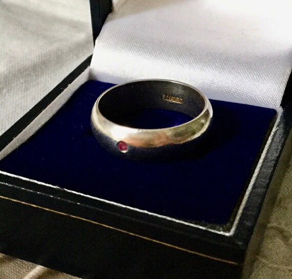 SOLITAIRE GENUINE RUBY Vintage Ring - Sterling Si… - image 4