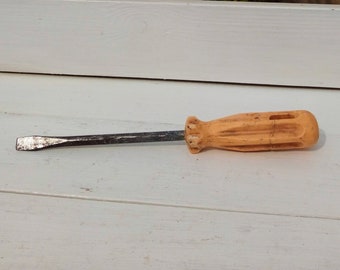 Vintage  handle screwdriver, antique  screwdriver, vintage hand tools,  handle screwdriver, antique hand tools