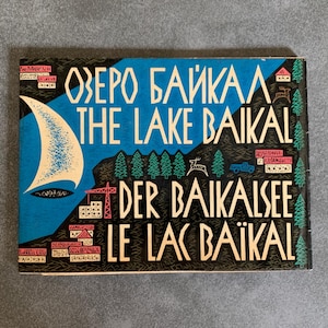 Lake Baikal Photo Booklet – USSR 1970 Travel Souvenir – 41 Color Photos – Multilingual Intro – Siberia