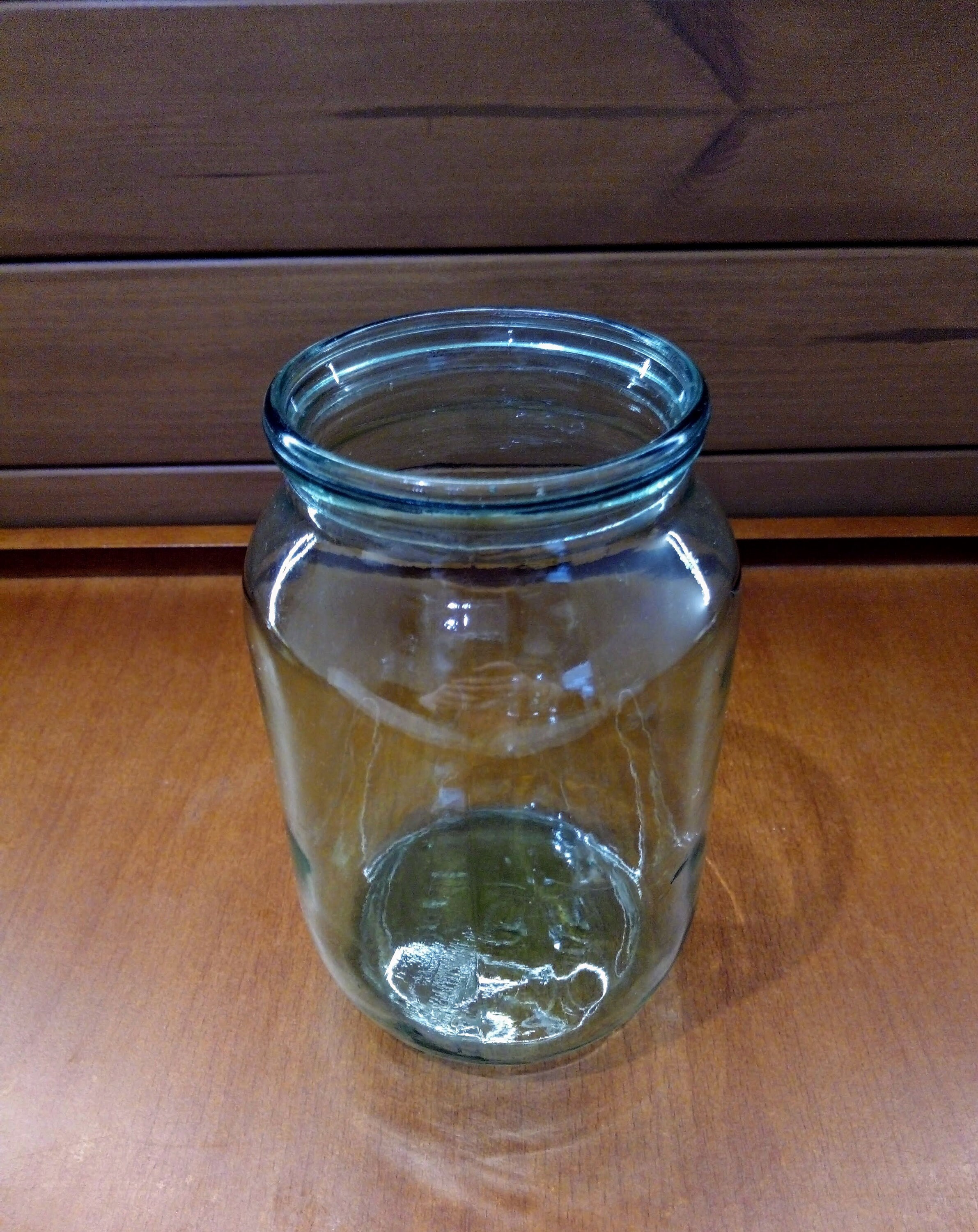 Glass Jug 1 L. Glass Vase Vintage Glass Jar Glass Candlestick Jar