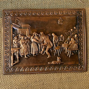 Retro embossing USSR vintage metal old, knocked down stamping relief picture