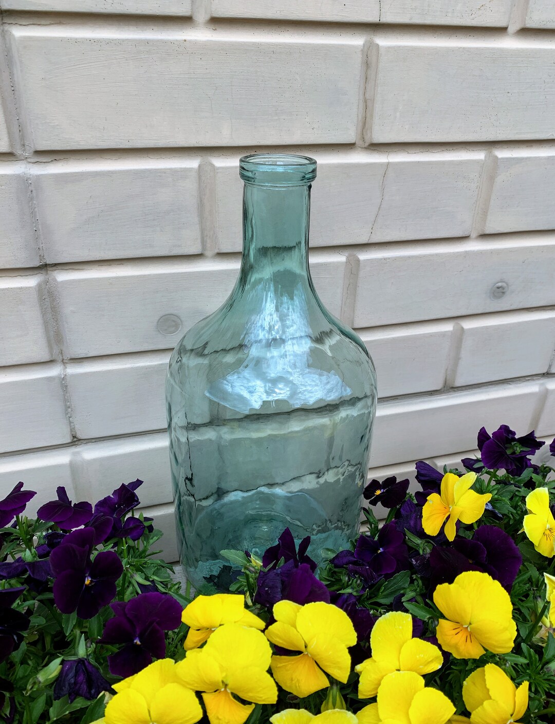 Vintage Soviet Large Glass Bottle Clear Glass Bottle Vintage Etsy