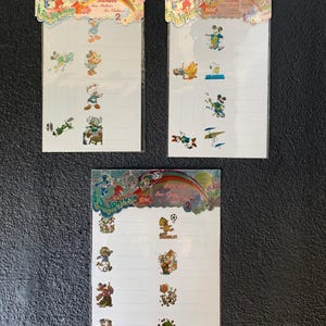 Vintage 1990s Cartoon Stickers – Lot of 3 Sheets – Unused