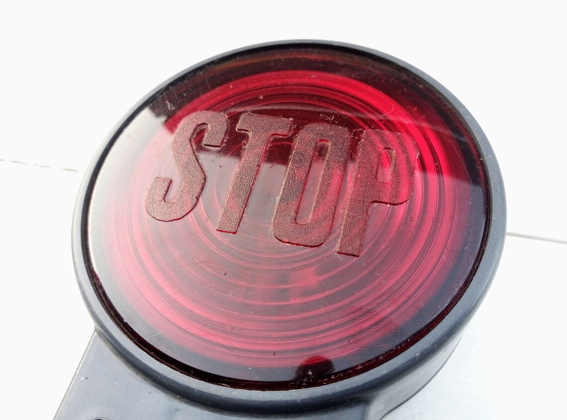 Vintage Stop Signal Stop Lamp Car Soviet Red Glass Stop Light Etsy UK