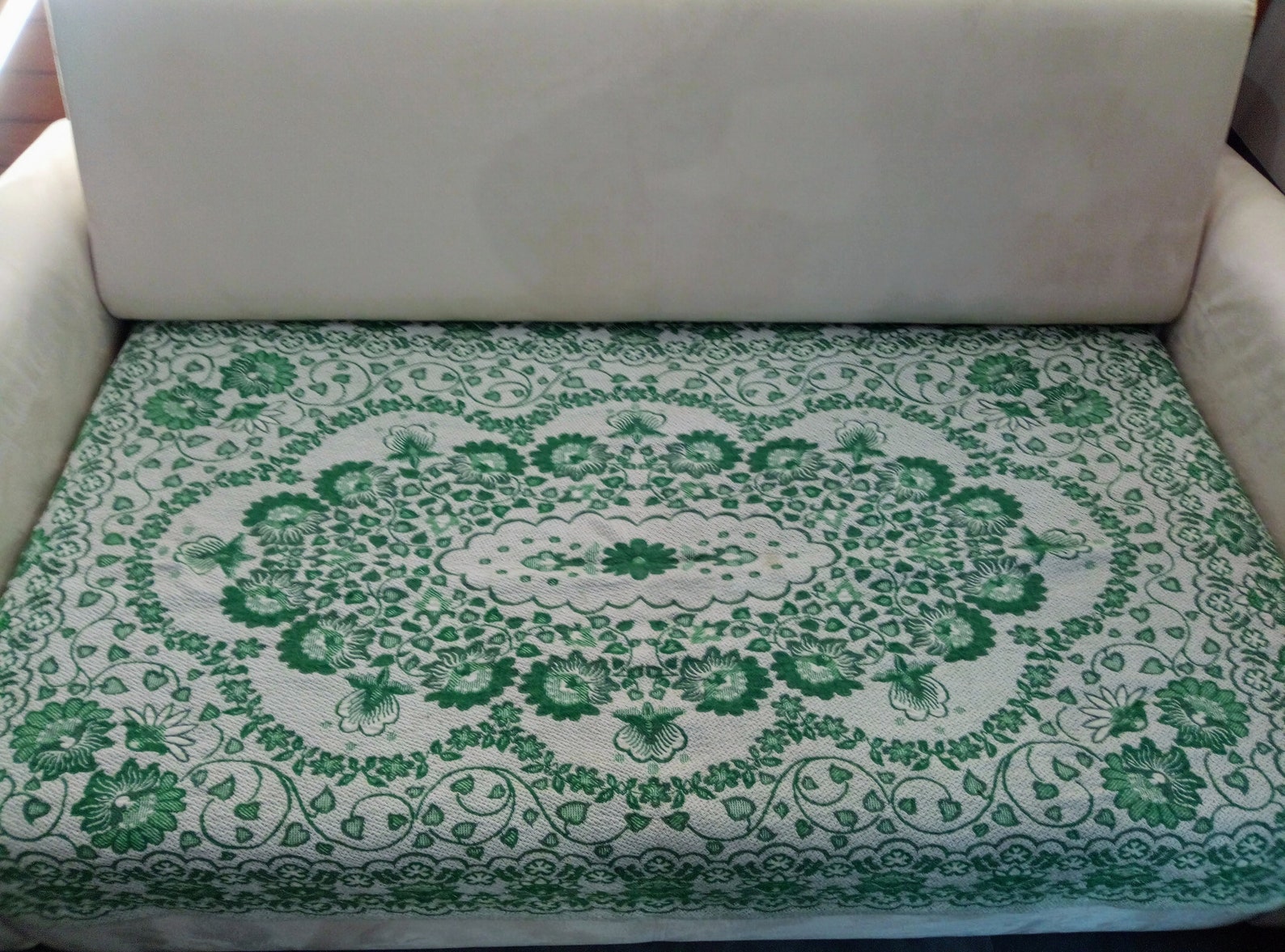 Russia Blanket. Vintage Green Blanket Soviet Heavy Blanket Etsy