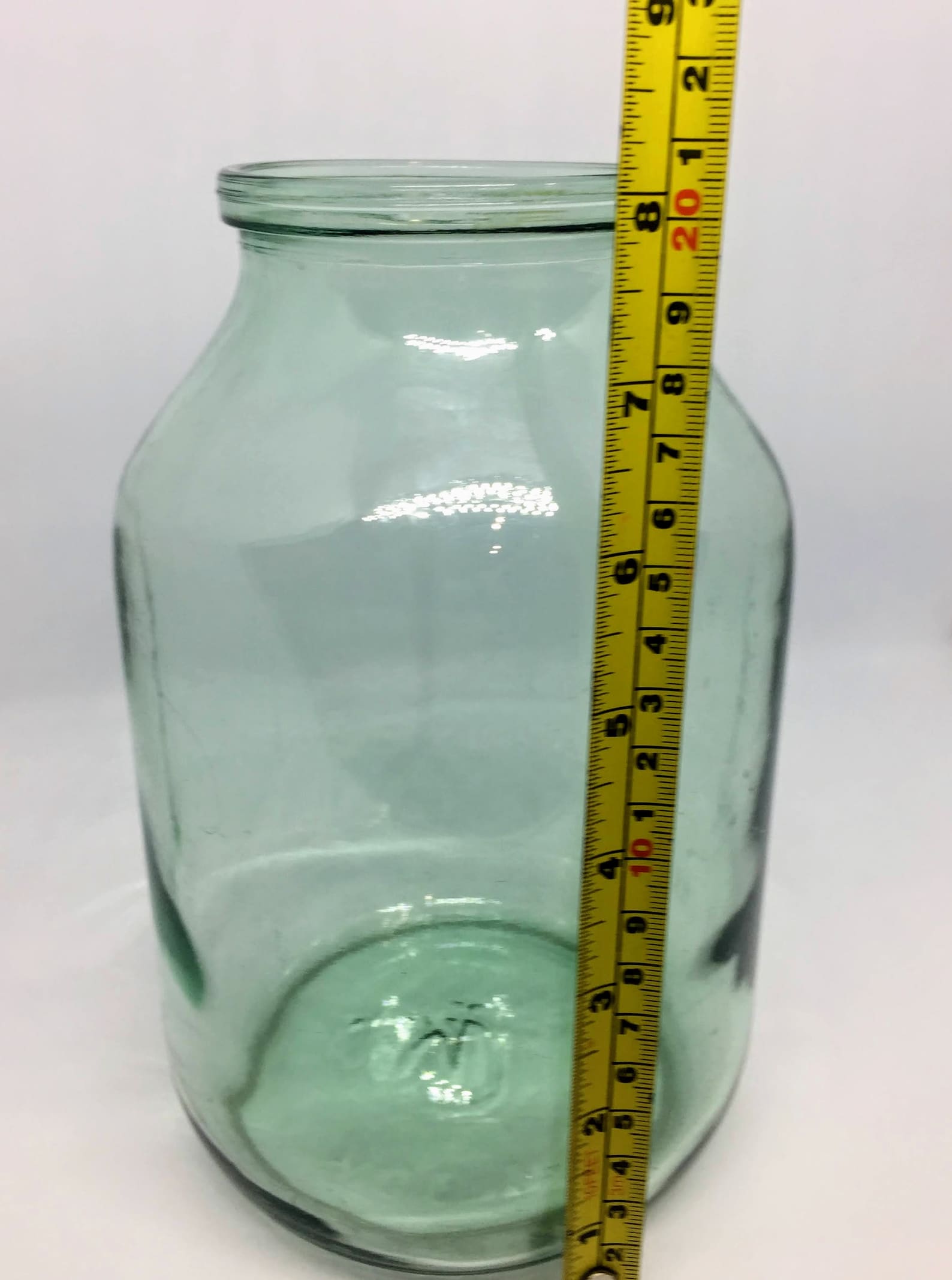 Old Glass Jar 2 Liters. Large Vase Retro Green Glass Soviet Etsy