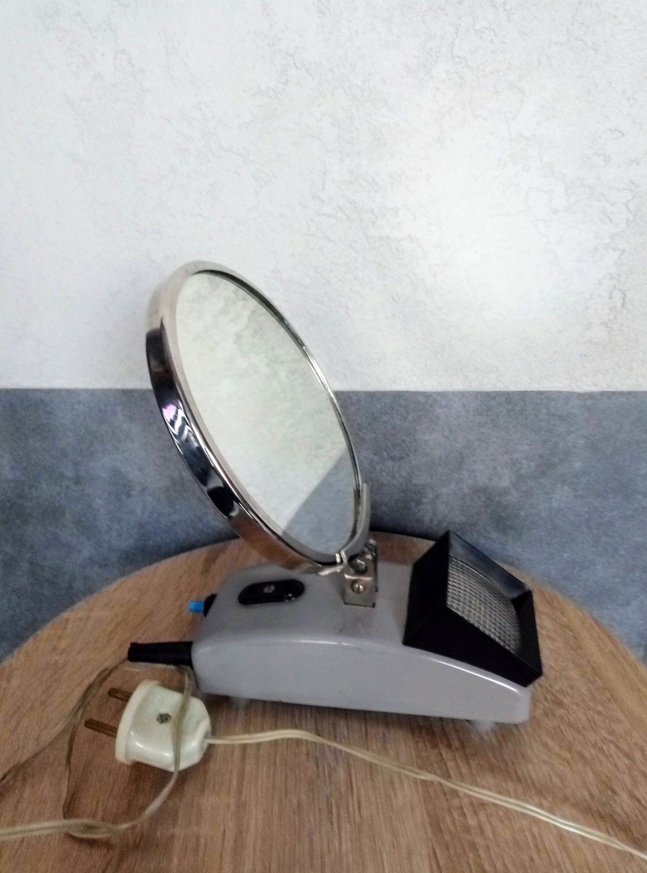 Rare Vintage Antique Soviet Mirror Makeup or shaving Mirror.